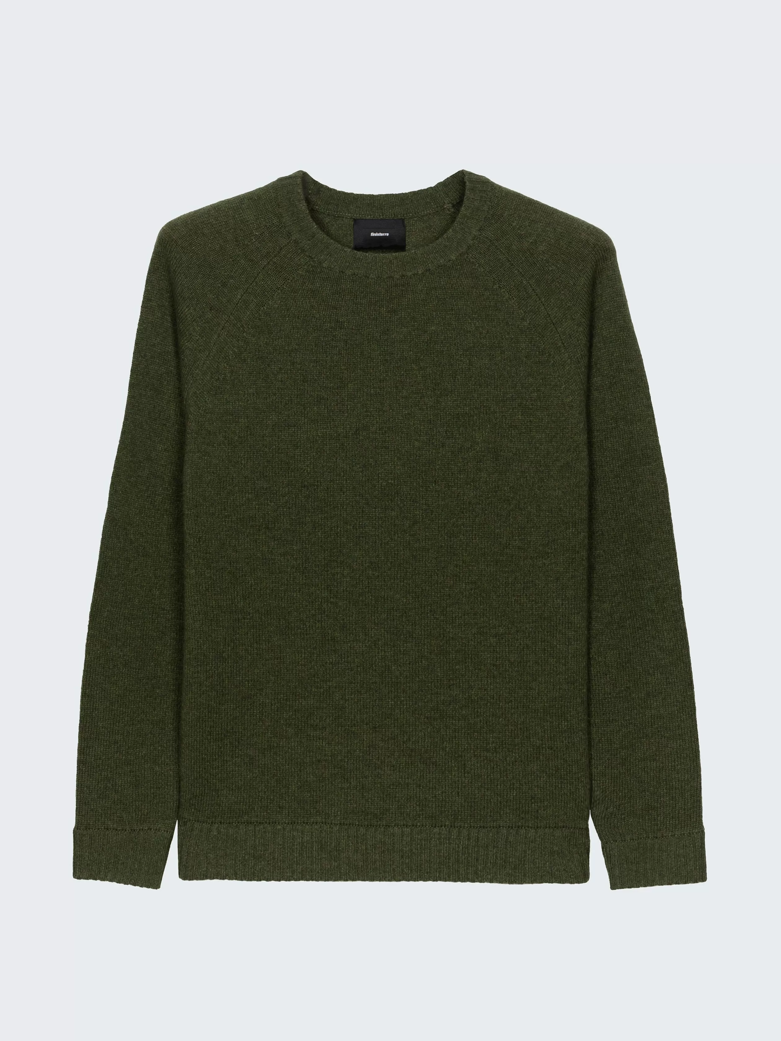 Finisterre Knitted sweatshirt style wool blend jumper in green< Knitwear