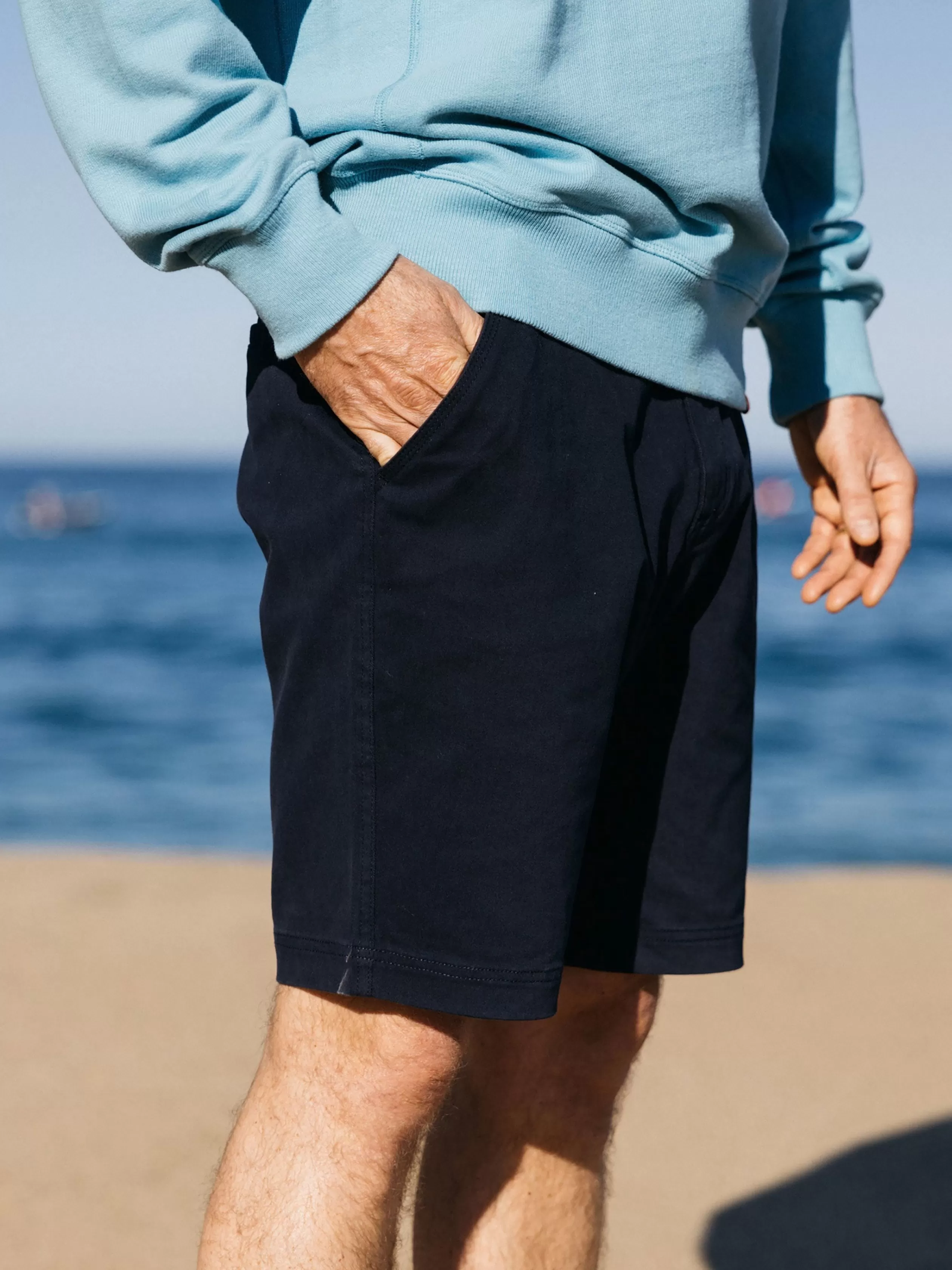 Finisterre Organic cotton shorts in blue< Shorts