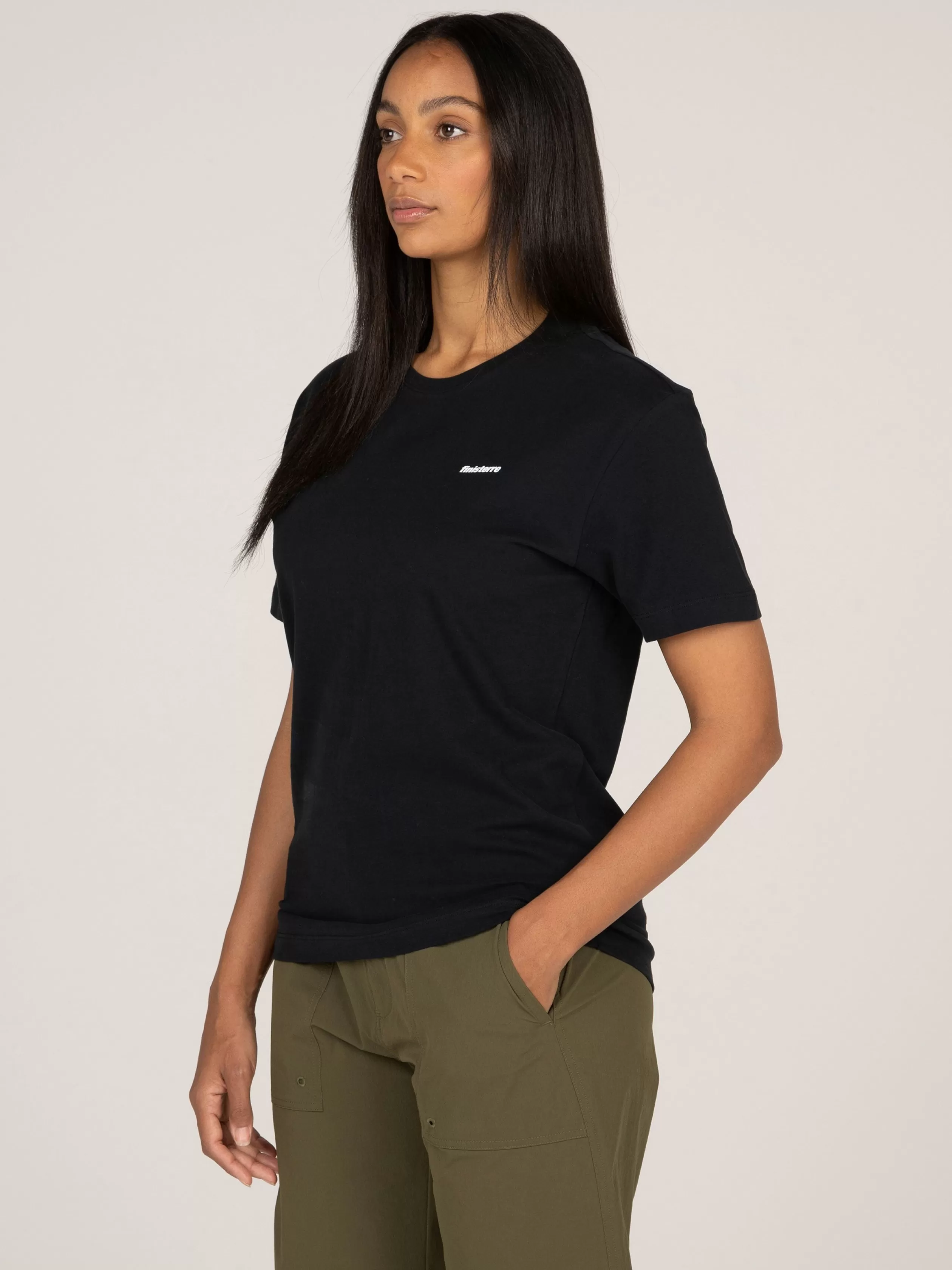 Finisterre Organic cotton small logo T-shirt in <Women Tops & T-Shirts