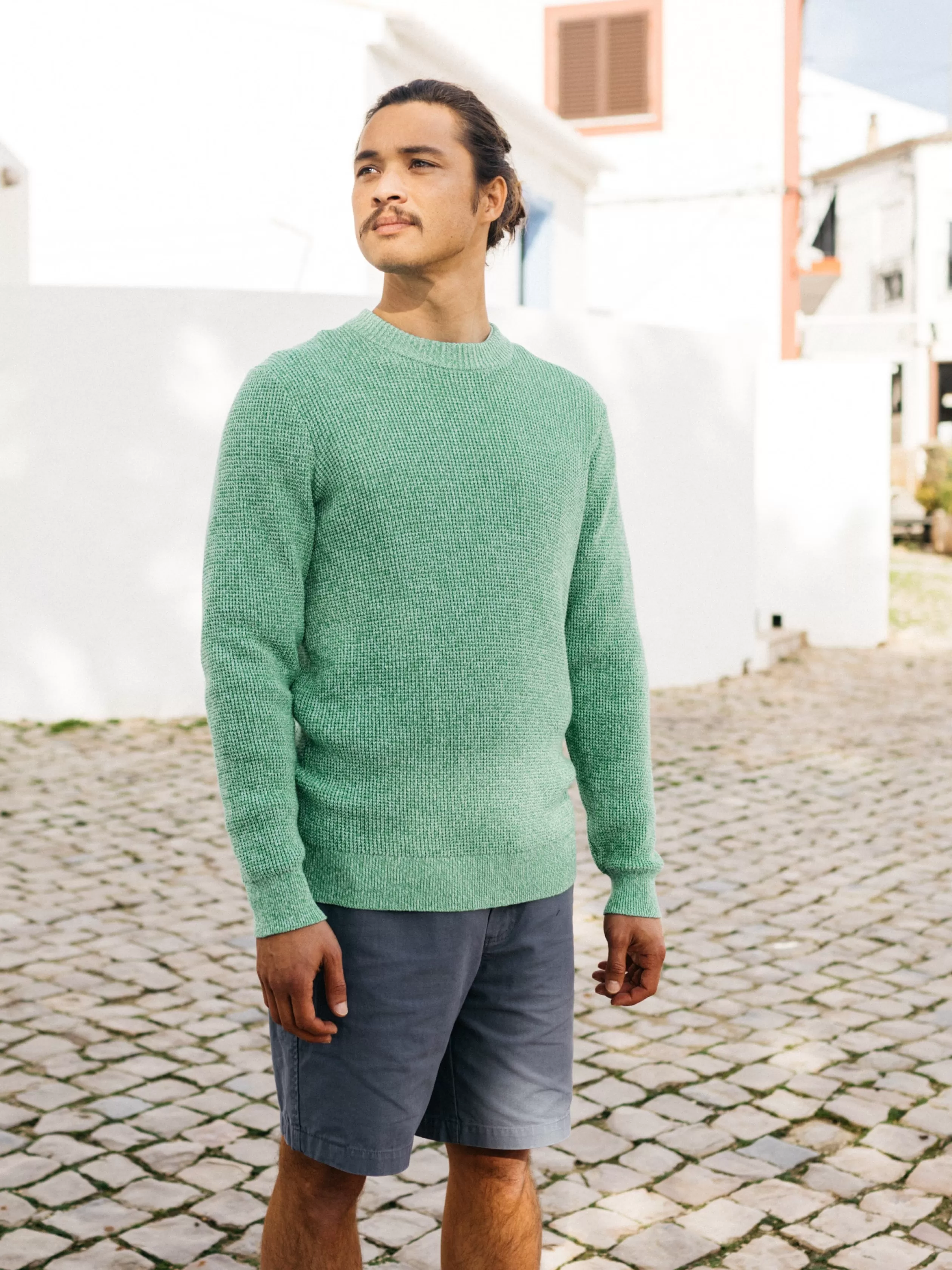 Finisterre Organic cotton textured jumper in < Knitwear