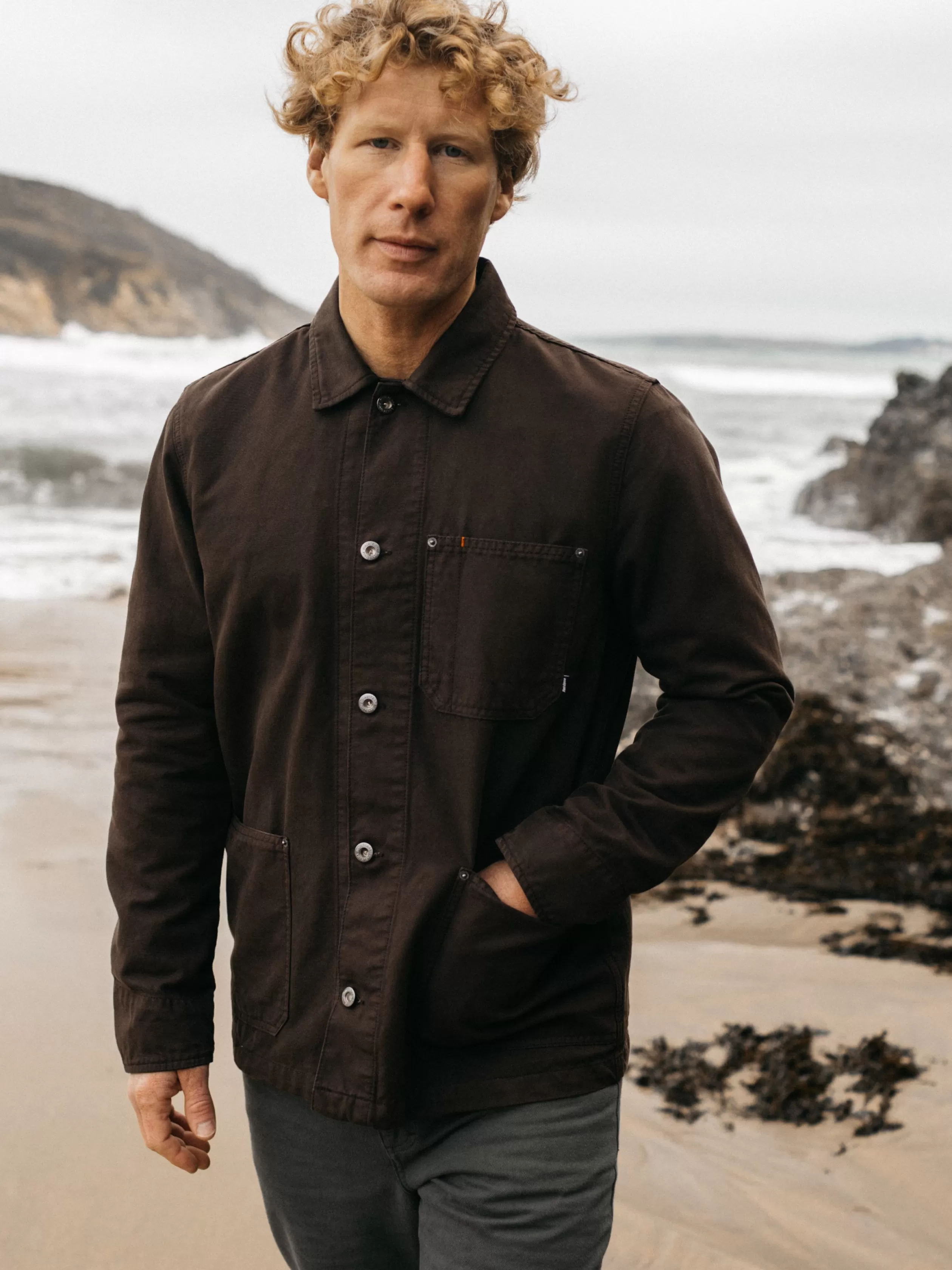 Finisterre Organic cotton workwear overshirt in < Jackets, Coats & Gilets