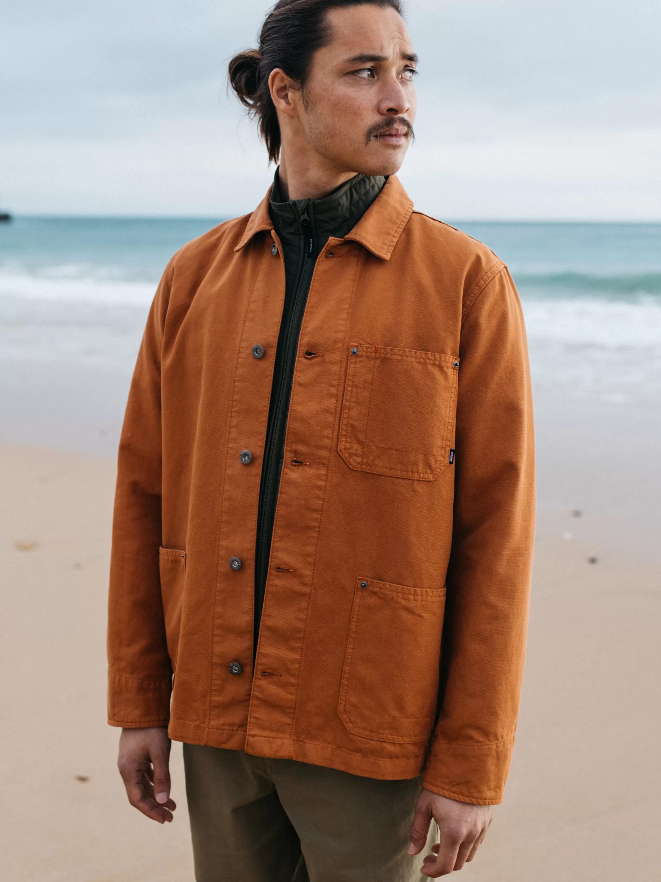 Finisterre Organic cotton workwear overshirt in < Jackets, Coats & Gilets