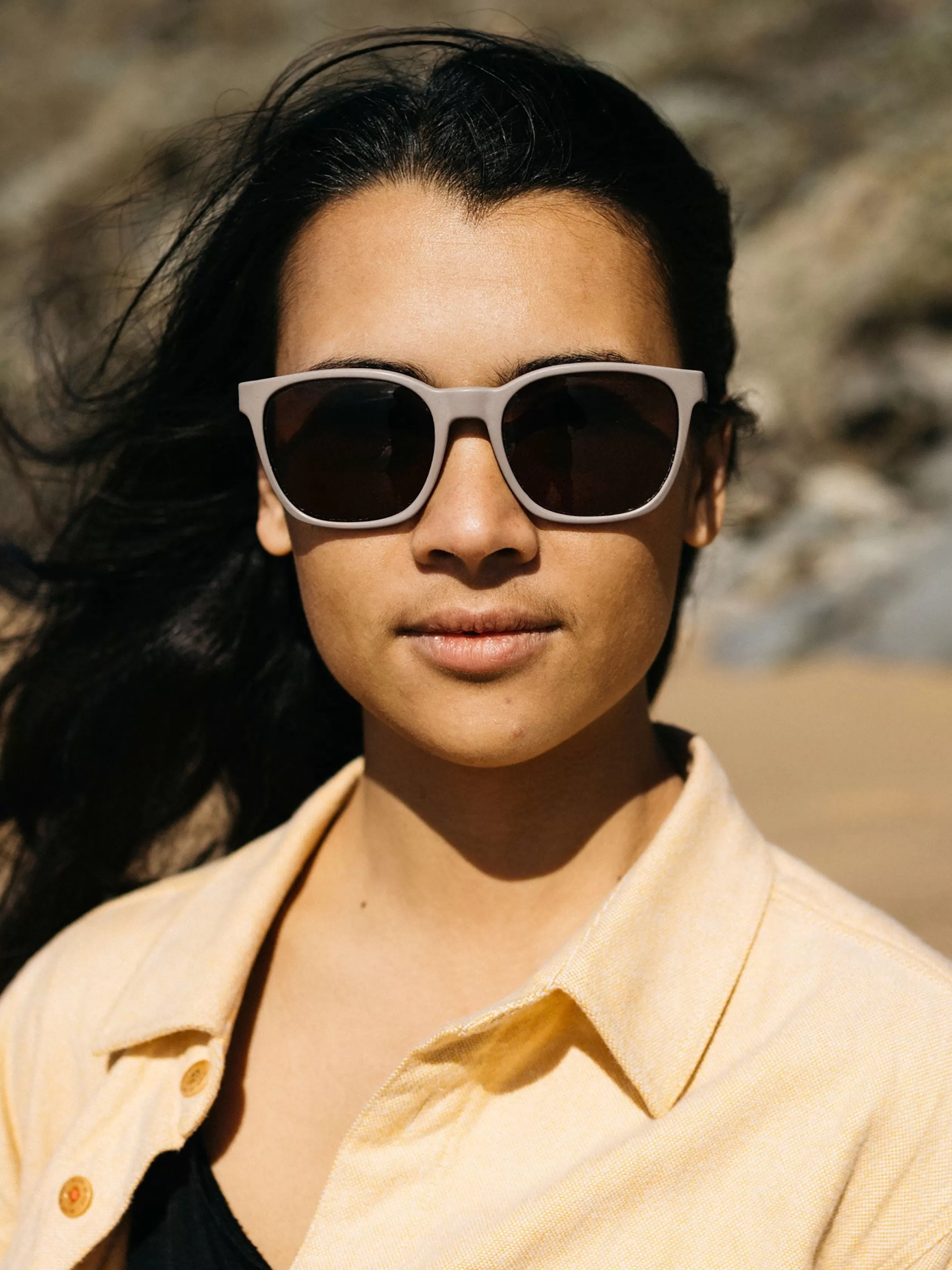 Finisterre Polarised sunglasses made from recycled fishing nets in sand<Women Outdoor Accessories | Outdoor Accessories