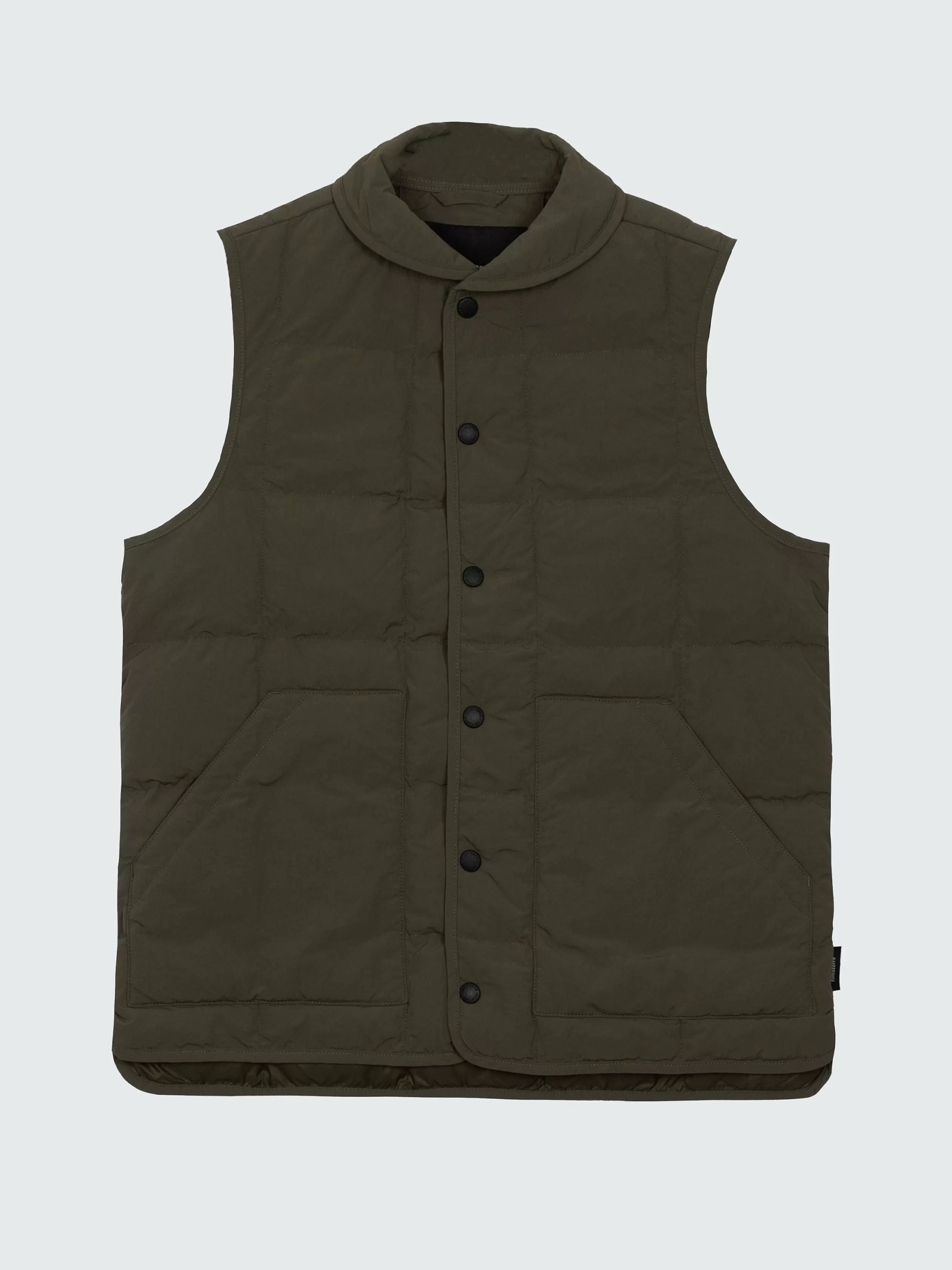 Finisterre Recycled lightweight insulated gilet in green<Women Jackets, Coats & Gilets