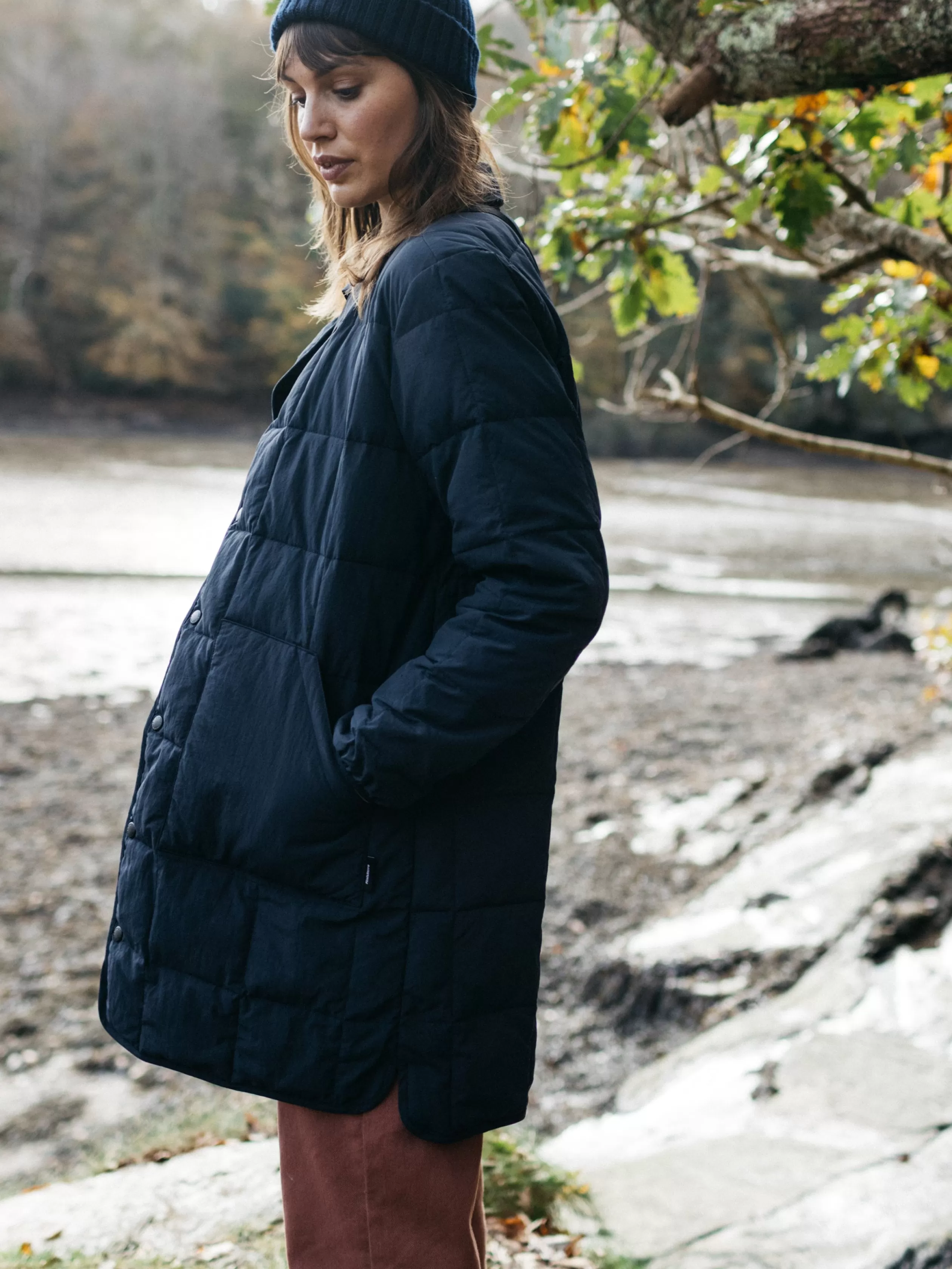 Finisterre Recycled lightweight long-line insulated jacket in <Women Jackets, Coats & Gilets