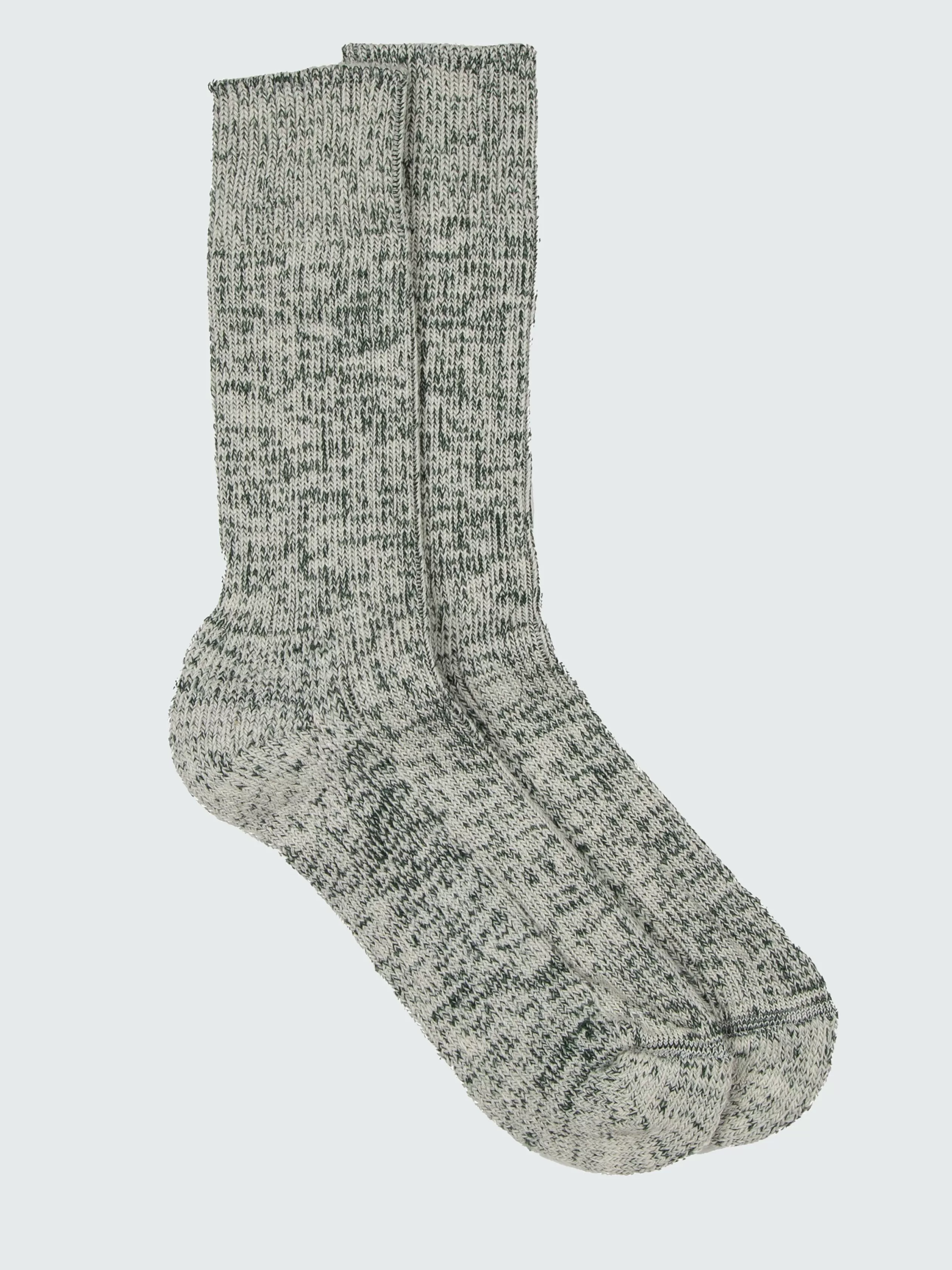 Finisterre Wool blend ribbed sock in khaki green marl<Women Socks | Socks