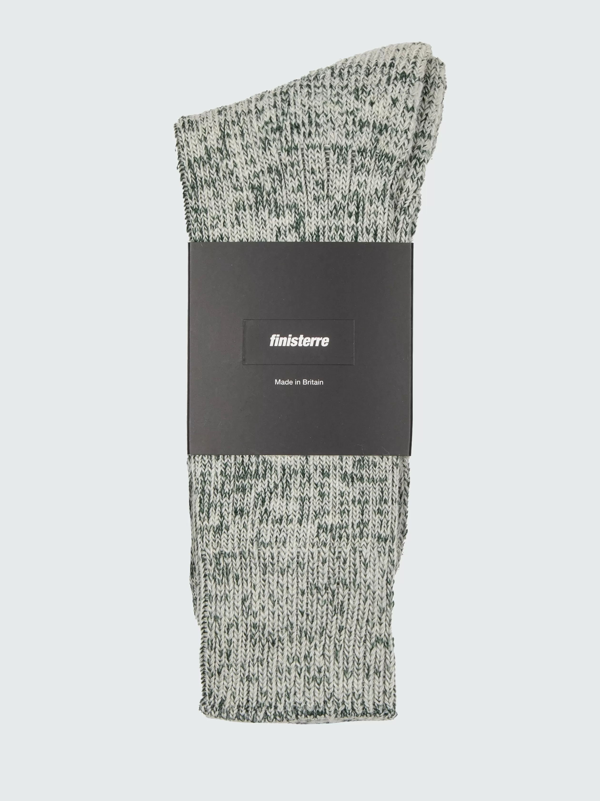 Finisterre Wool blend ribbed sock in khaki green marl<Women Socks | Socks